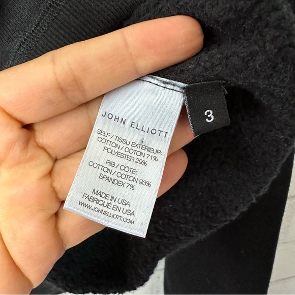 John Elliott Black Sweatshirt Crewneck Black comfort errands modest  Large - Picture 8 of 12